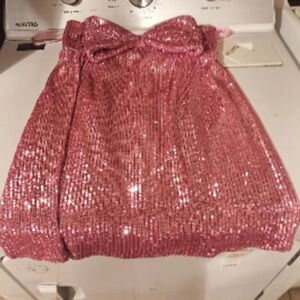 Show Me Your Mumu Best Bow Dress in Party Pink Sequins